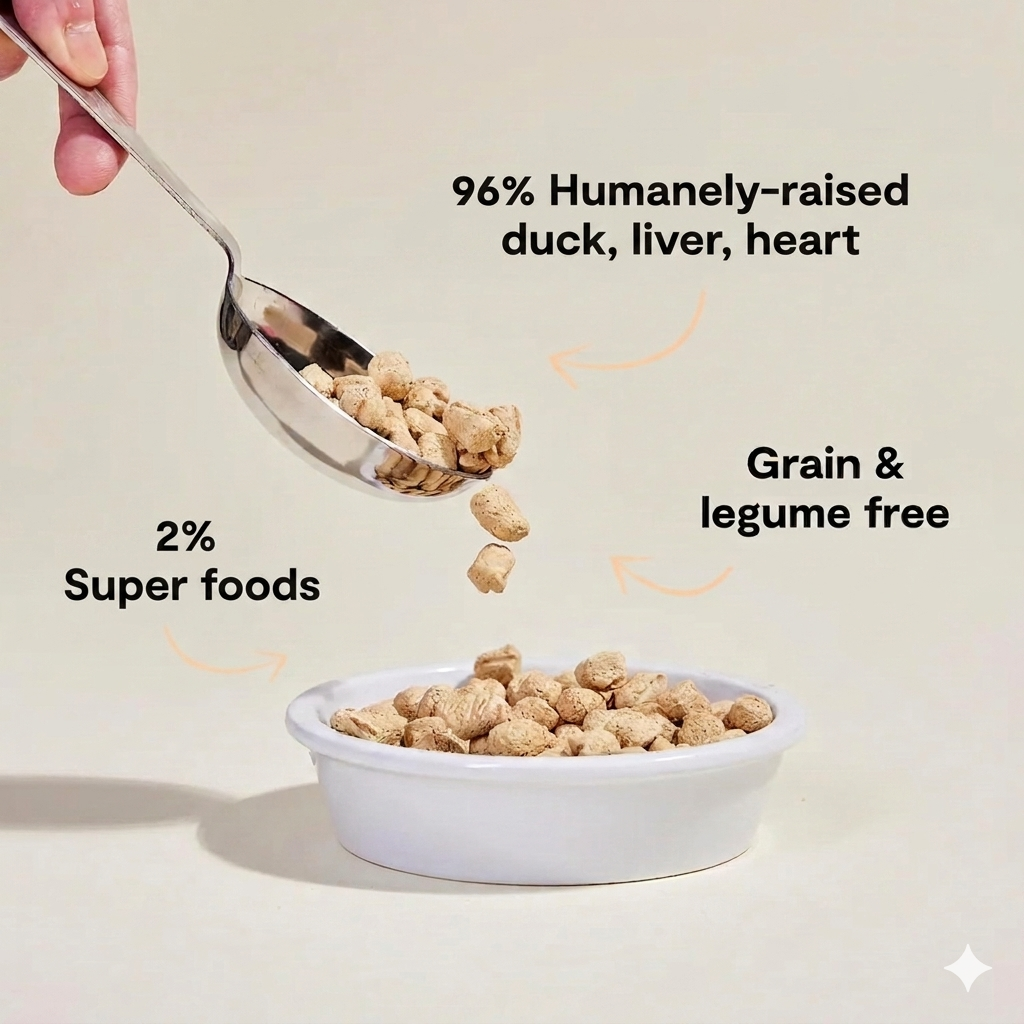 FREEZE-DRIED CAT FOOD DUCK RECIPE
